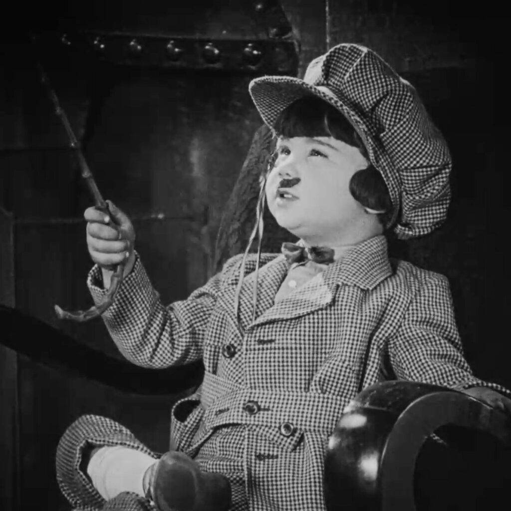 Still from THE KID REPORTER (1923) digital restoration.